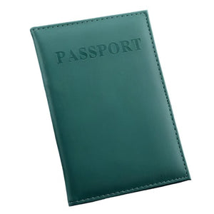 Travel Passport Cover Faux Leather Holder | Light Green