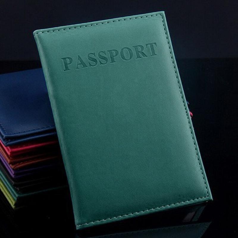 Travel Passport Cover Faux Leather Holder | Light Green