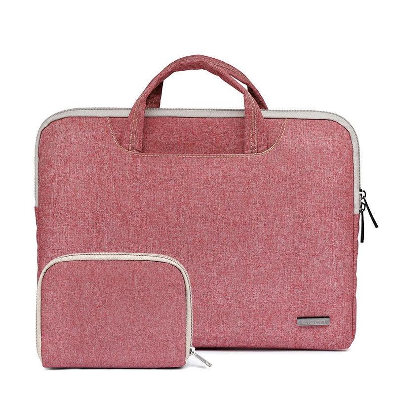 13.3 Inch Simple Business Laptop Bag | With Liner | LS-116 | Snowflake Nylon | Light Red