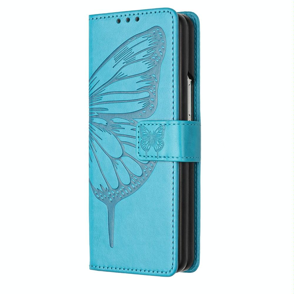 Butterfly Embossed Leather Phone Case | Light Purple | For iPhone