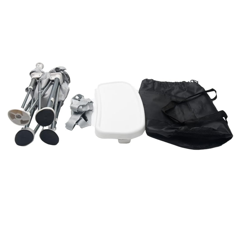 Vibe Geeks Foldable Camping & Dining Chair Outdoor Booster Seat for Toddlers | Grey