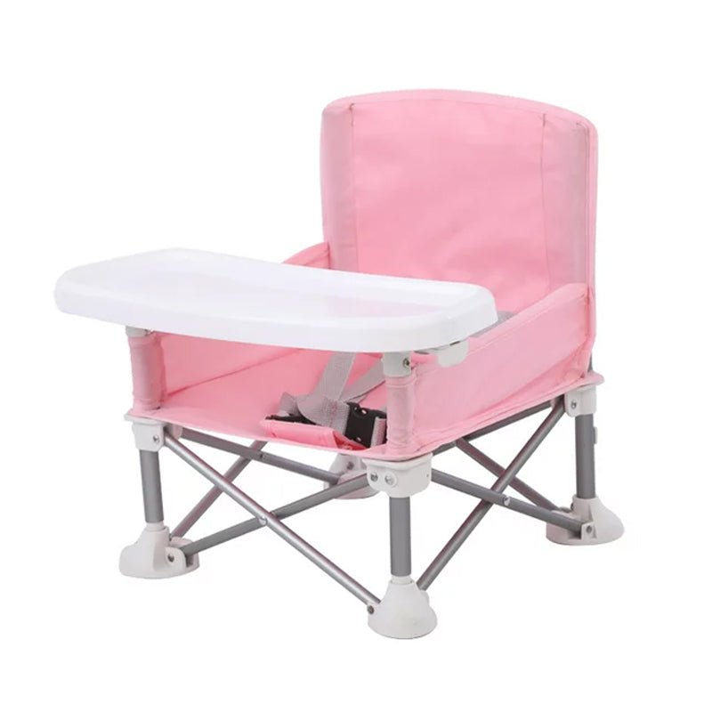 Vibe Geeks Foldable Camping & Dining Chair Outdoor Booster Seat for Toddlers | Pink