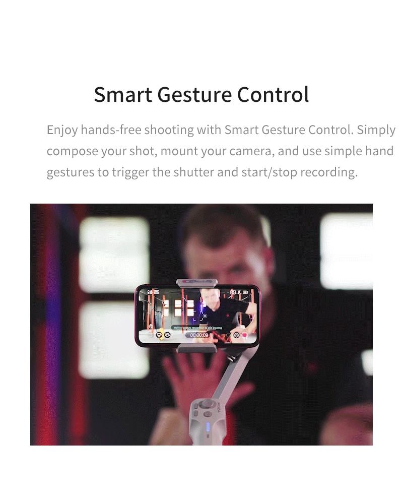 Foldable 3-Axis Gimbal | Action Camera & Smartphone Compatible | Grey | Stabilizer