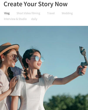 Foldable 3-Axis Gimbal | Action Camera & Smartphone Compatible | Grey | Stabilizer