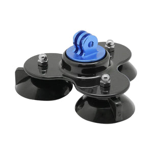 Universal Suction Cup Mount | For Action Cameras | With Tripod & Handle | Gold