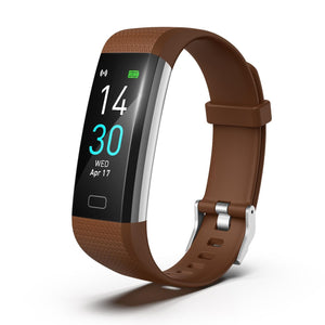 Waterproof Fitness Tracker Watch | Heart Rate Monitor | Brown