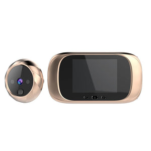 2.8" LCD Screen Cat Eye Doorbell with Night Vision | Gold