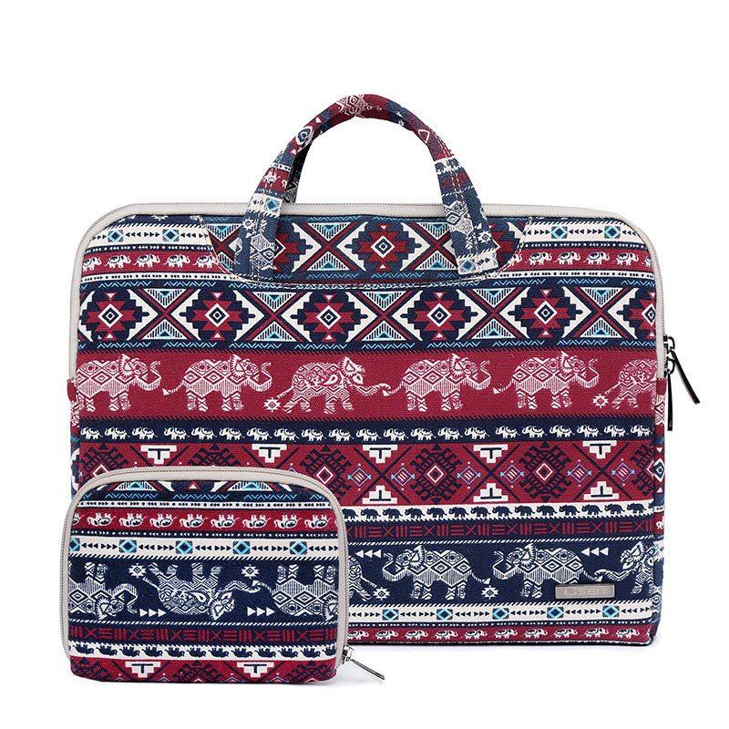 13.3 Inch Simple Business Laptop Bag with Liner | LS-116 | Canvas | Small Elephant Red
