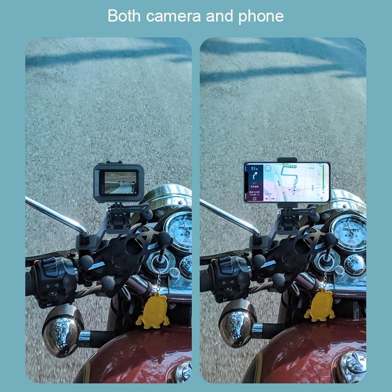 Universal Motorcycle Phone Bracket | For Action Cameras | Blue