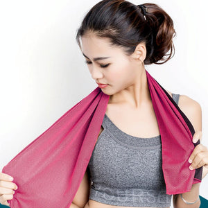 2-Pack Enduring Ice Towels | Microfiber Fabric 30x100CM | Ideal for Gym & Sports | Blue