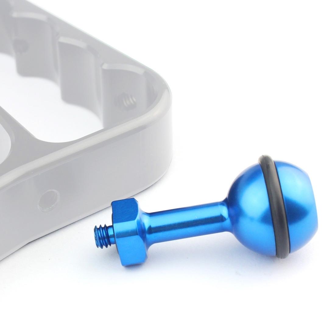 Universal 1/4 Ball Adapter | For Action Cameras | Compatible with GoPro | Insta360 | DJI & More | 2.5cm Diameter | Blue