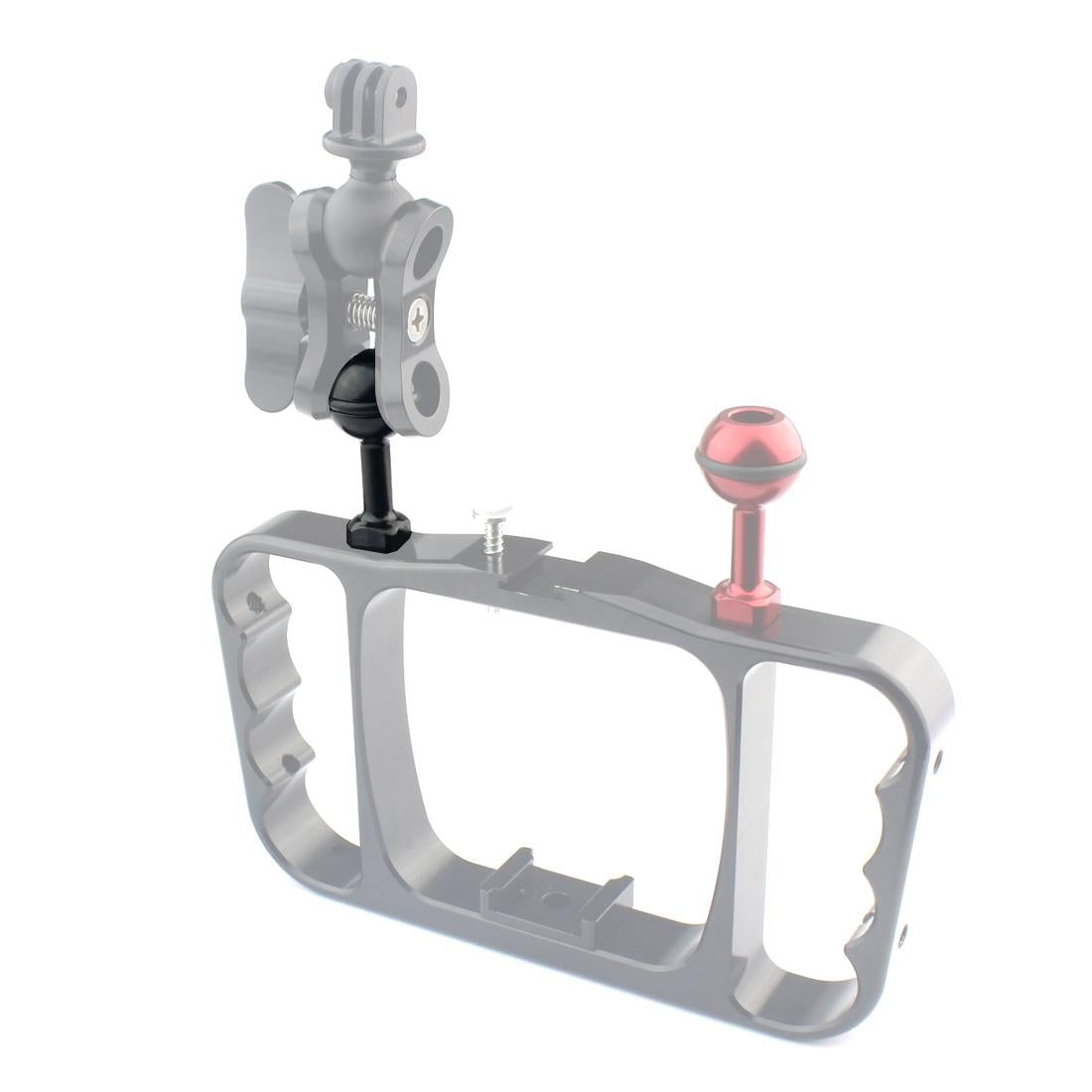 Universal 1/4 Ball Adapter | For Action Cameras | Compatible with GoPro | Insta360 | DJI & More | 2.5cm Diameter | Blue