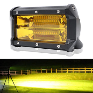 5 Inch 18W 24 LED Waterproof IP67 Two Bar Modified Off-Road Lights Spotlight Light Car Work Lights DC 9-48V | Yellow