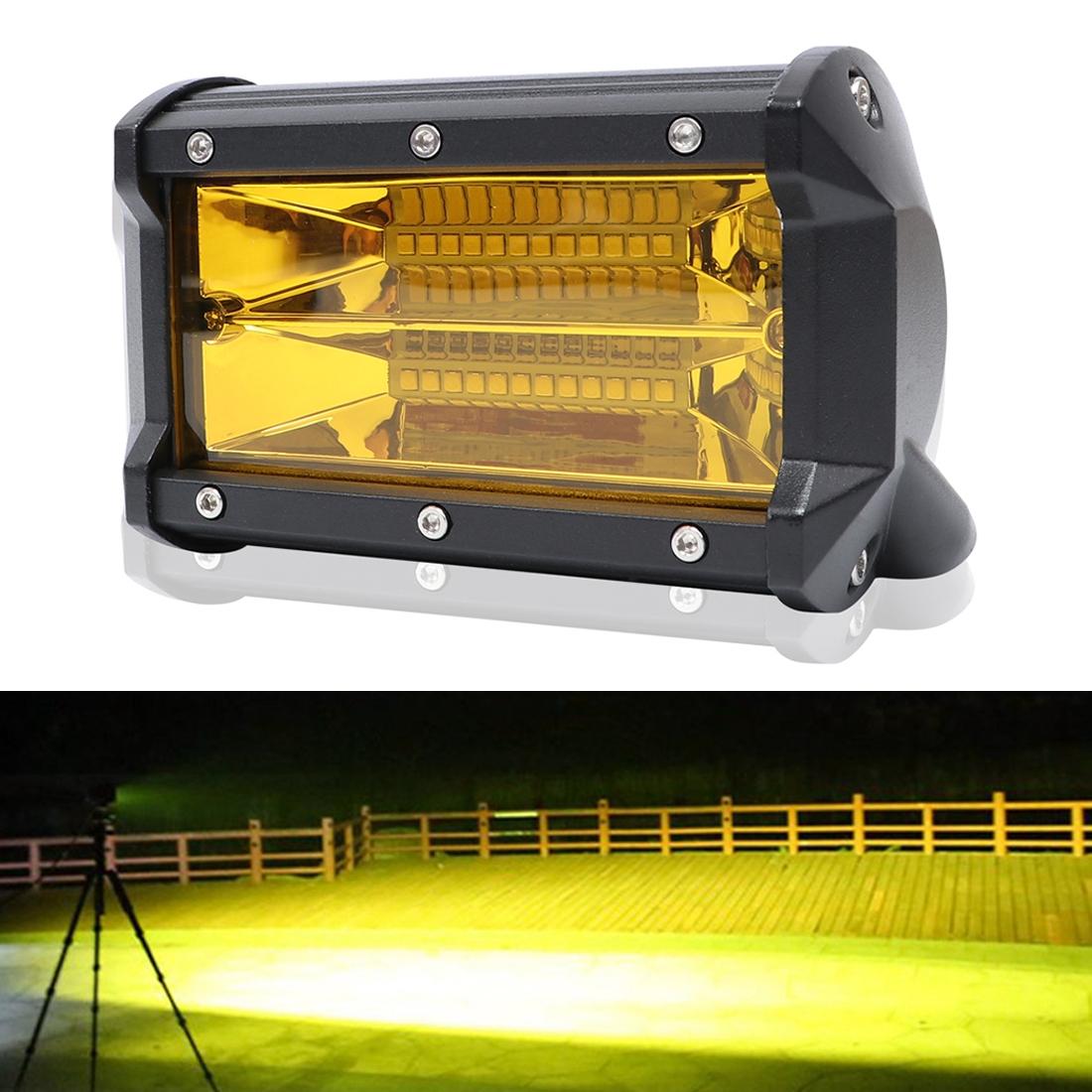 5 Inch 18W 24 LED Waterproof IP67 Two Bar Modified Off-Road Lights Spotlight Light Car Work Lights DC 9-48V | Yellow