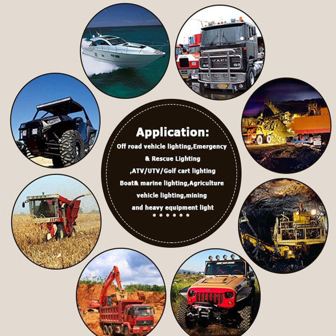 5 Inch 18W 24 LED Waterproof IP67 Two Bar Modified Off-Road Lights Spotlight Light Car Work Lights DC 9-48V | Yellow