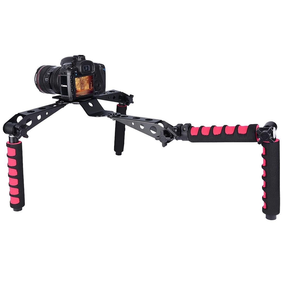 Multifunctional Camera Shoulder Mount for DSLR / Video Camera with Red Handles
