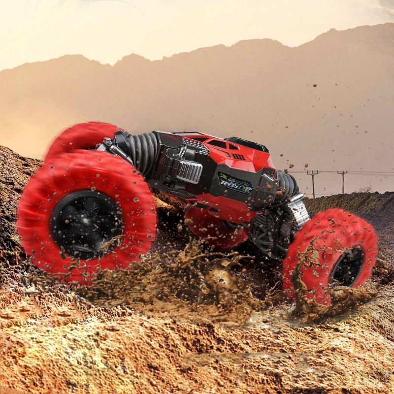 33cm Red 2.4GHz Double-Sided Twisted Off-Road RC Toy Car | For Kids