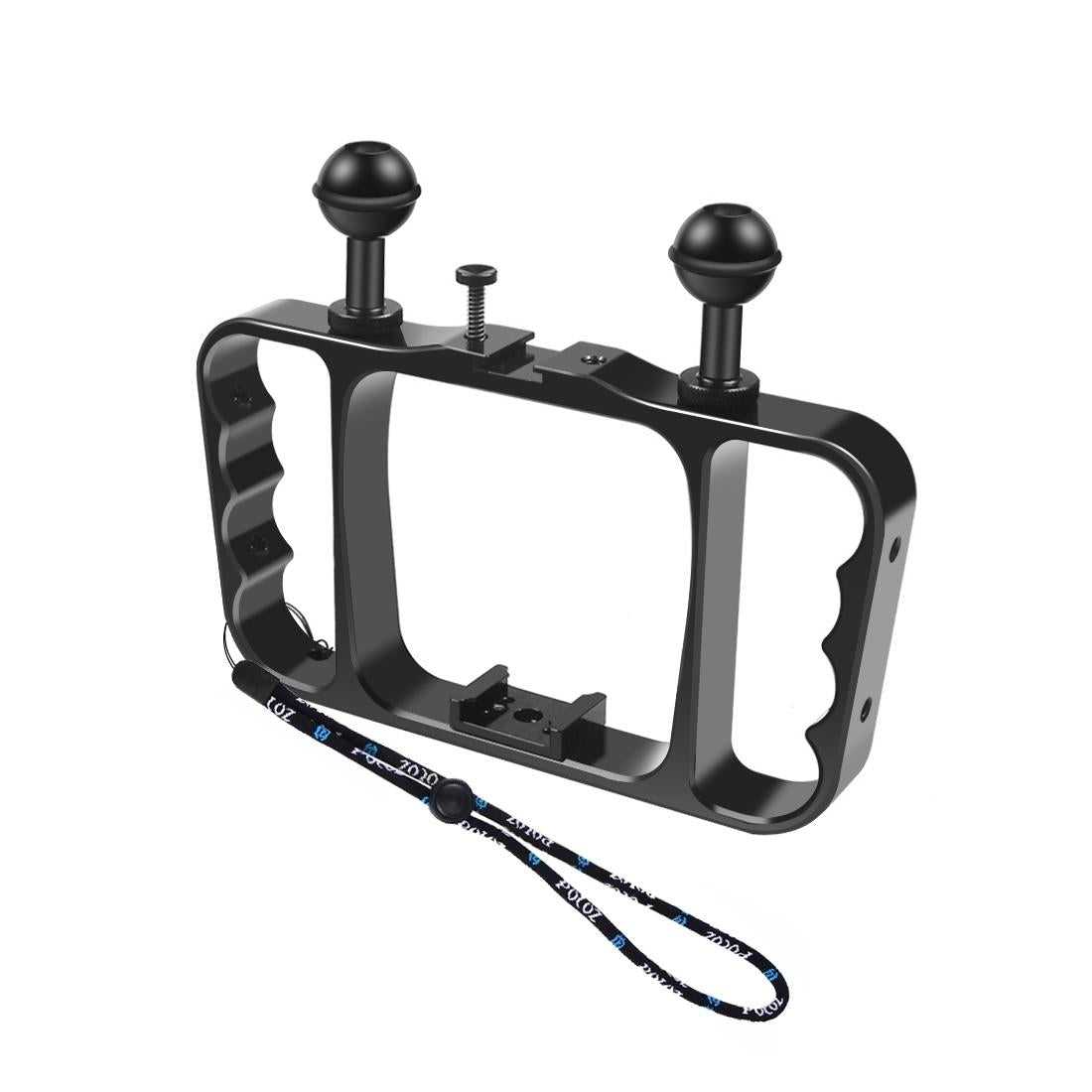 Aluminum Dual Handheld Diving Light Arm Mount for Action Cameras | Silver