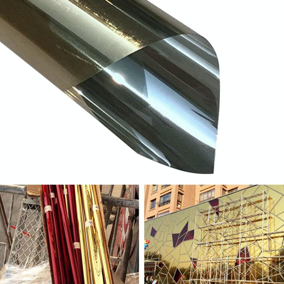 50cm x 1m Uv Reflective one Way Privacy Window Film Sticker - Silver