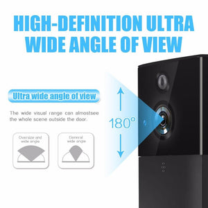 HD 720P Security Camera | Smart Wifi Video Doorbell | Intercom | TF Card | Infrared Night Vision | Motion Detection | App for iOS & Android