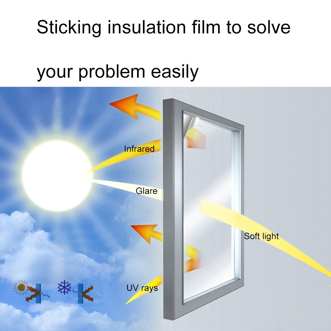 30cm x 1m Uv Reflective Privacy Window Film Sticker - Silver