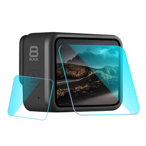 Tempered Glass Film | For GoPro Hero8 Lens & Display | Clear