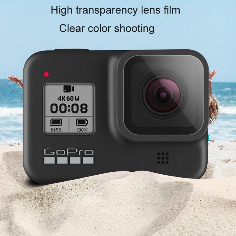 Tempered Glass Film | For GoPro Hero8 Lens & Display | Clear