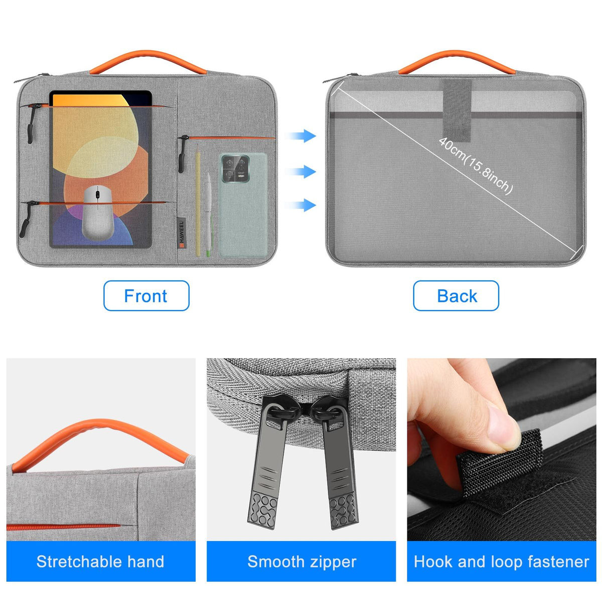 14-15 Inch Laptop Sleeve Briefcase | For MacBook | Samsung | ThinkPad | Sony | Dell | Alienware | Chuwi | Asus | HP | Navy Blue