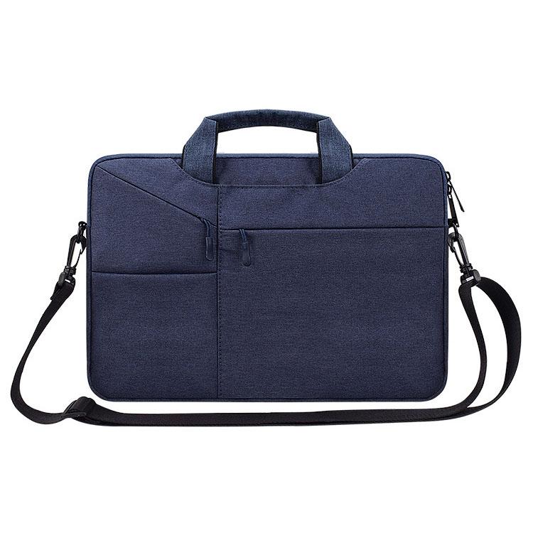 13.3 Inch Laptop Handbag | With Hidden Strap & Suitcase Belt | Waterproof & Tear-Resistant | Navy Blue