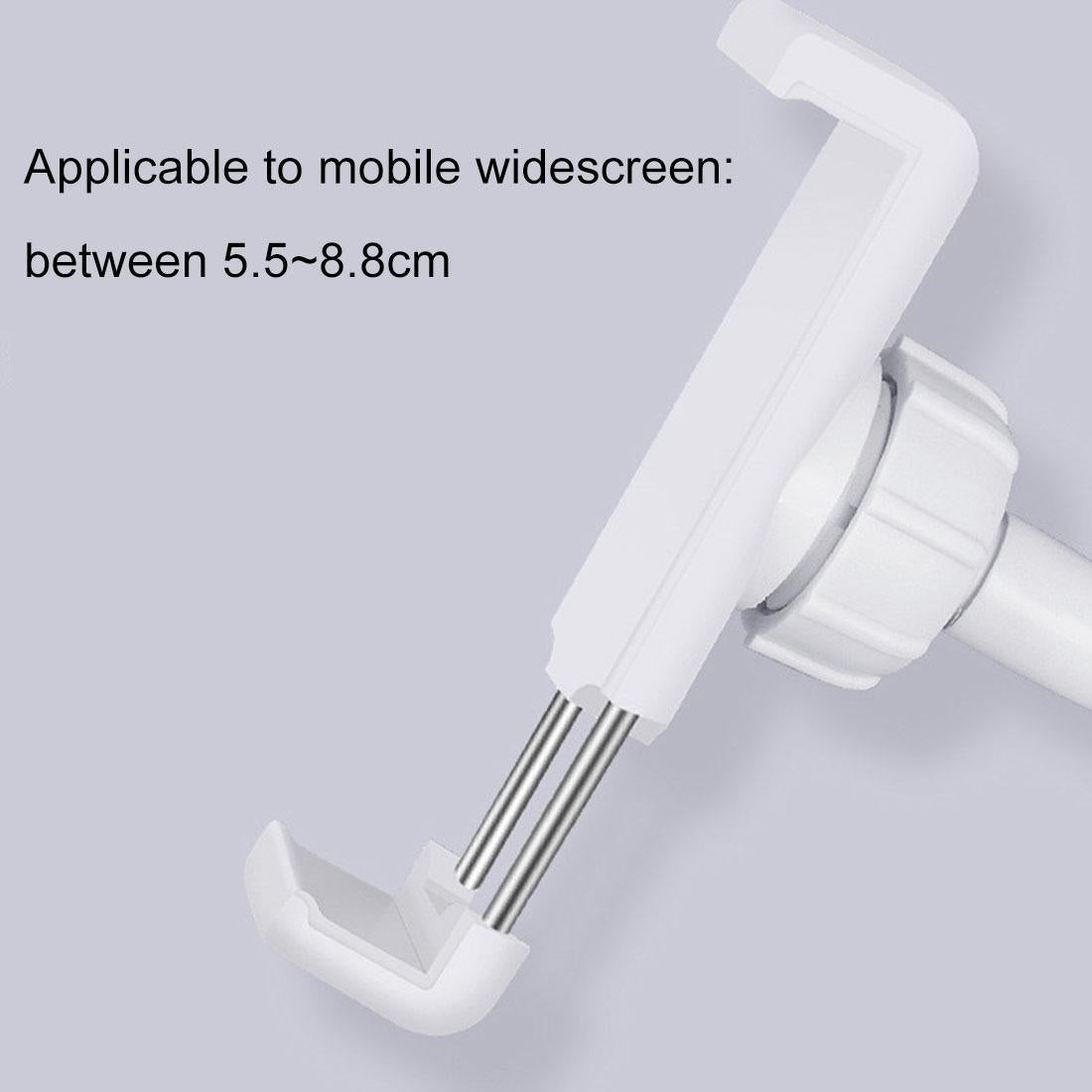 Universal Cell Phone Holder with Selfie Ring Light for Studio Recording & Live Broadcast | White