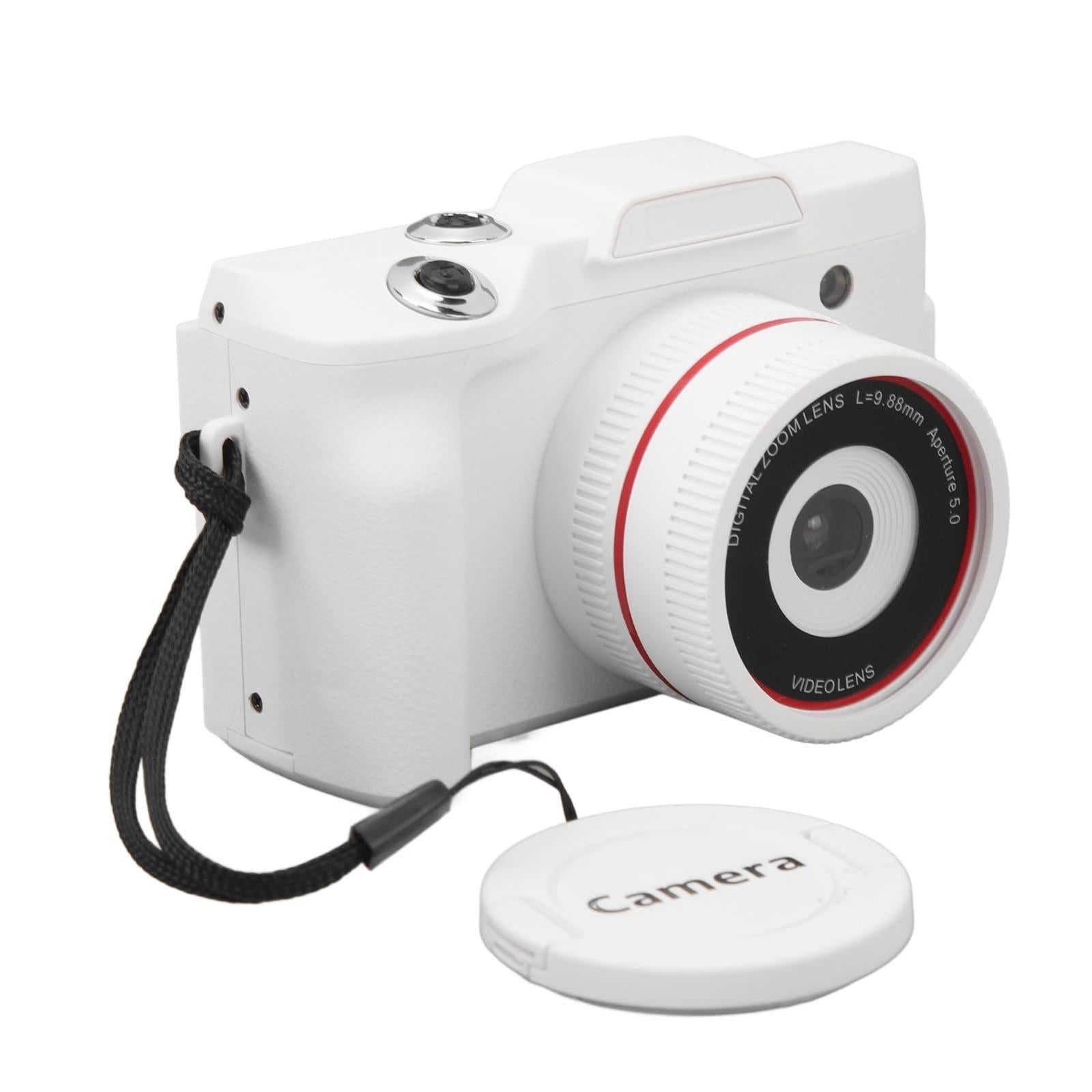 HD 720P Recording Flip Screen Digital Camera with Interchangeable Lens & Infrared Lens | White