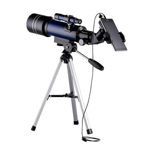 White Astronomical Telescope | High Definition | Tripod & Phone Clip | Professional Stargazing
