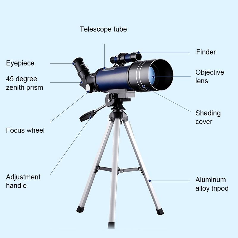White Astronomical Telescope | High Definition | Tripod & Phone Clip | Professional Stargazing