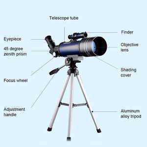 White Astronomical Telescope | High Definition | Tripod & Phone Clip | Professional Stargazing