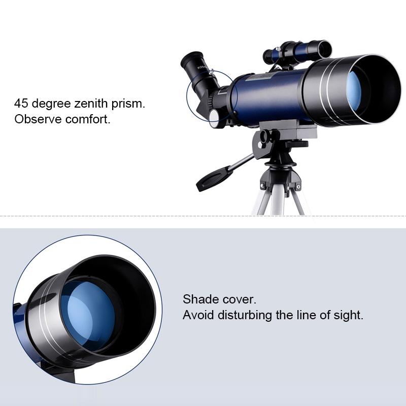 White Astronomical Telescope | High Definition | Tripod & Phone Clip | Professional Stargazing