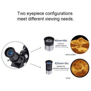 White Astronomical Telescope | High Definition | Tripod & Phone Clip | Professional Stargazing