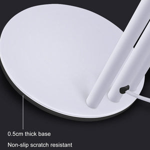 Universal Cell Phone Holder with Selfie Ring Light, Microphone Clip & 3-Colour Light Adjustment for Studio Recording & Live Broadcast | White