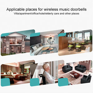 Home Music Remote Control Wireless Doorbell with 38 Polyphony Sounds | White