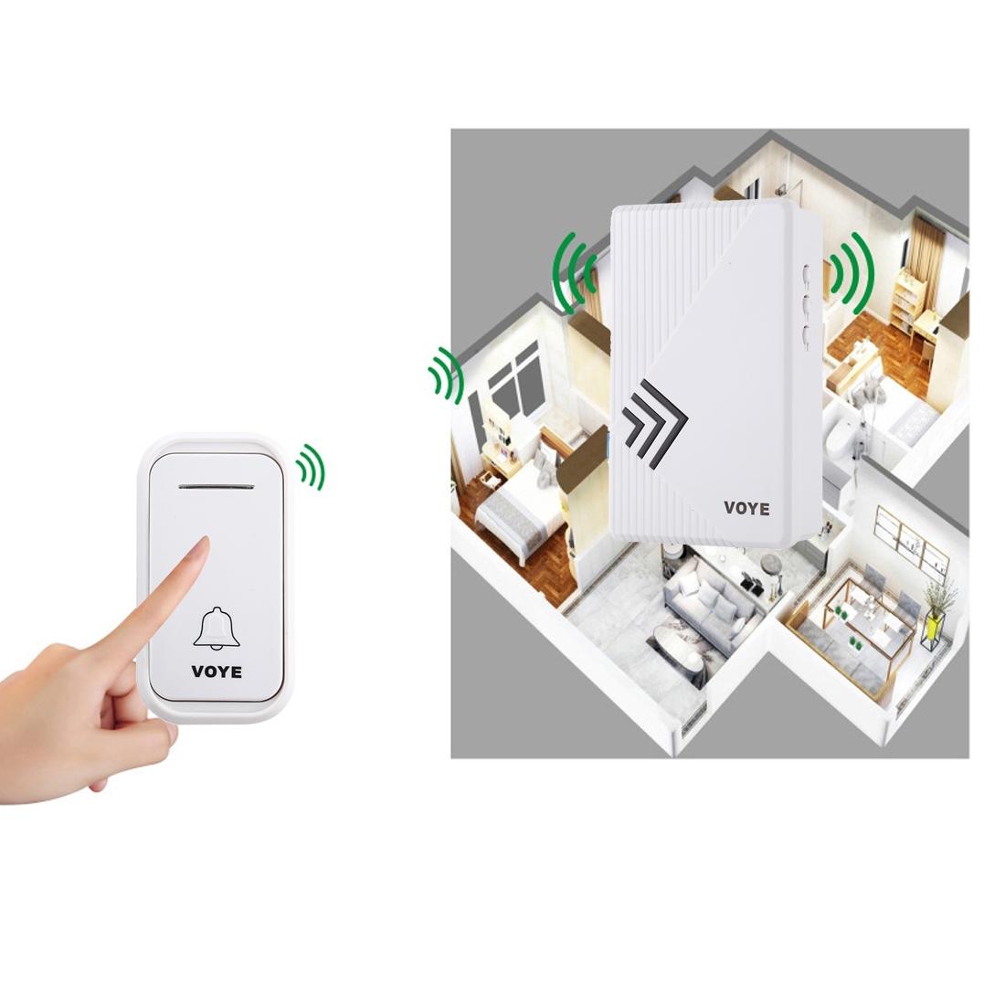 Home Music Remote Control Wireless Doorbell with 38 Polyphony Sounds | White