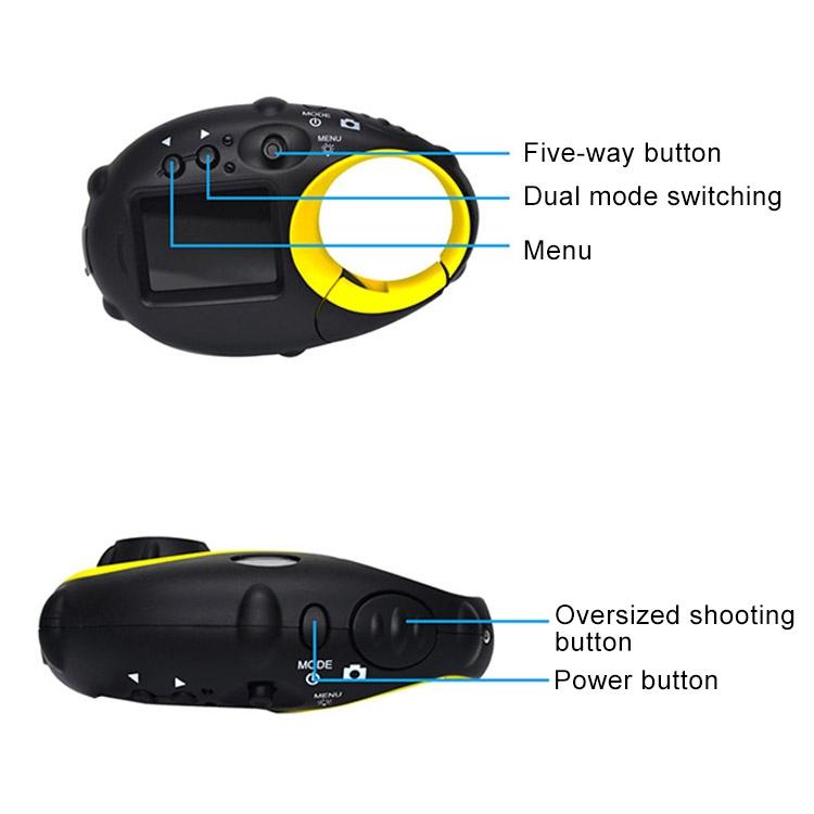Mini Keychain Digital Camera for Kids | 5MP | 1.5" Screen | Gift | Yellow