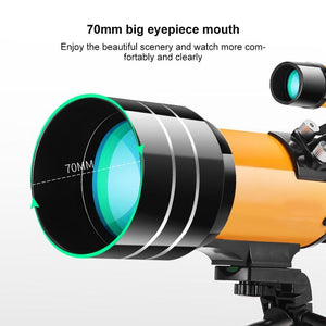 Stargazing Telescope | High-Definition Astronomical Viewing | Black | Yellow