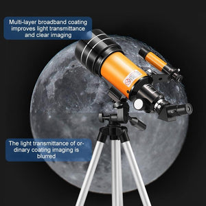 Stargazing Telescope | High-Definition Astronomical Viewing | Black | Yellow