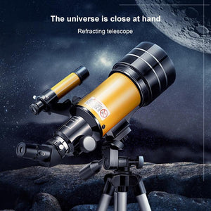 Stargazing Telescope | High-Definition Astronomical Viewing | Black | Yellow