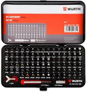 Wurth Universal Drill Bit Set | 90-Piece | Assorted Sizes for Various Applications