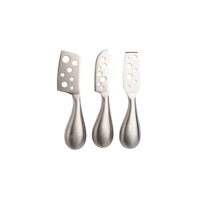 3-Piece Euroline Stainless Steel Cheese Knife Set | Silver
