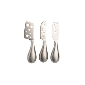 3-Piece Euroline Stainless Steel Cheese Knife Set | Silver