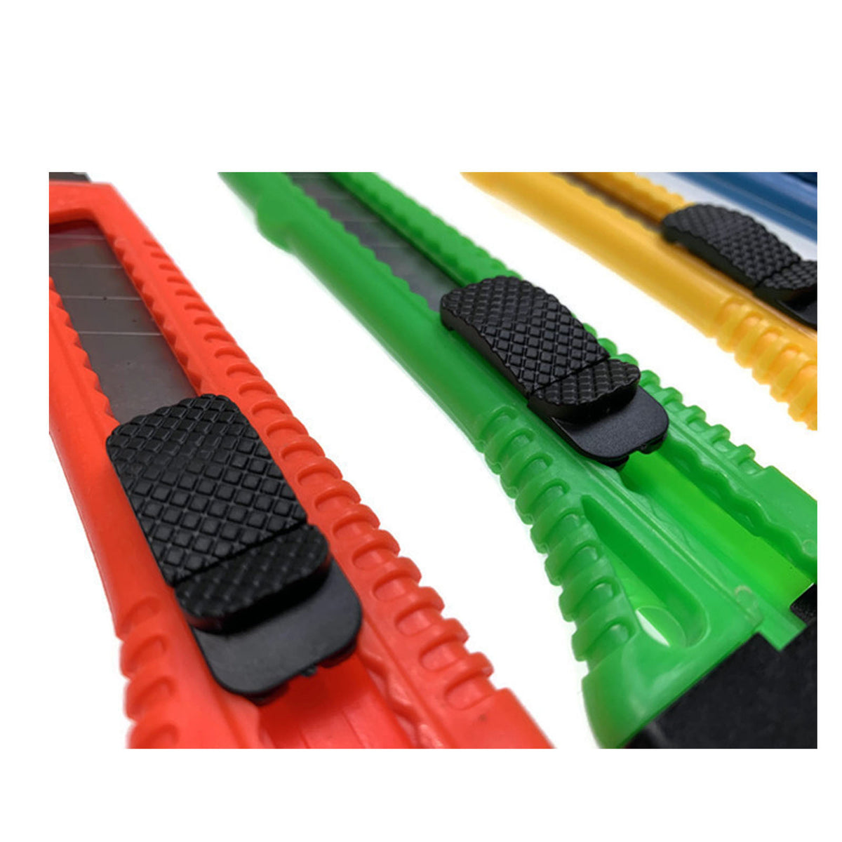 Box Cutter Knife Set | 4pc | 10.8mm Retractable Blade | Utility Razor Durable Opener