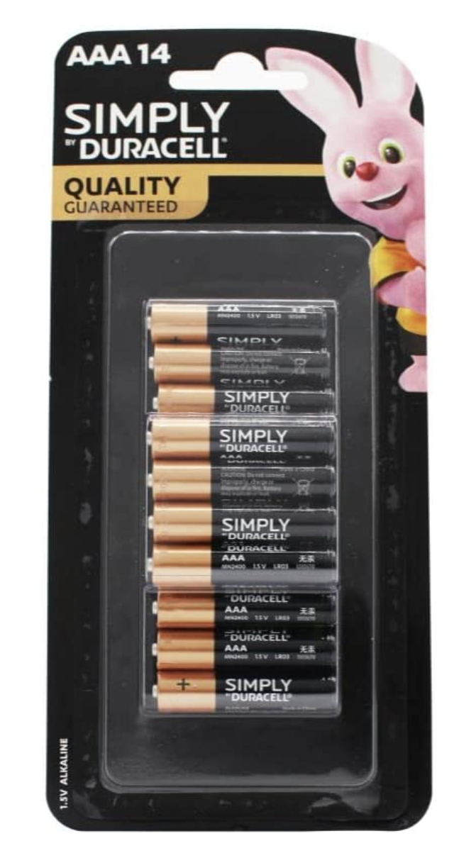Duracell AAA Simply Batteries | 14 Pack | 1.5V Alkaline