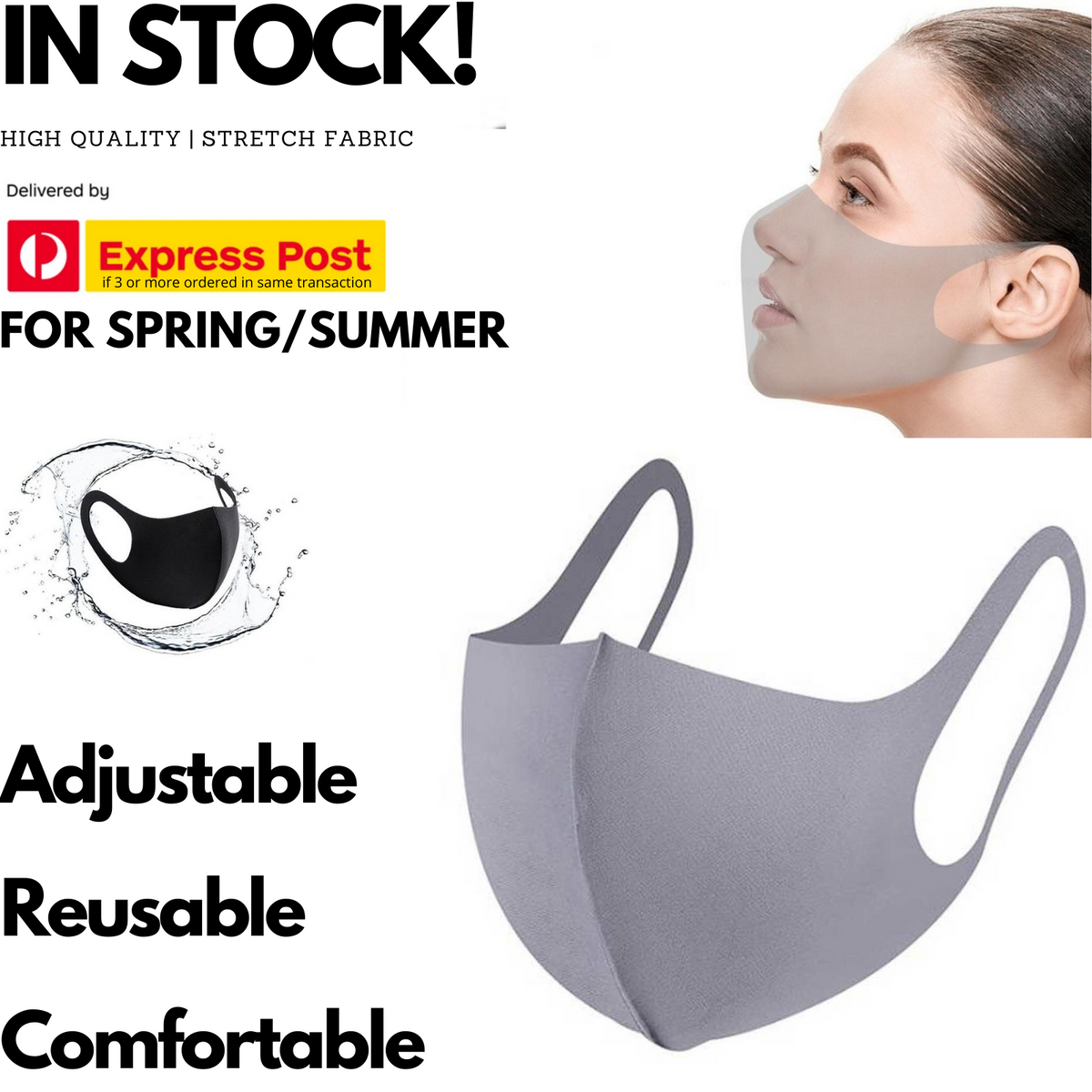 SUMMER Reusable Breathable Face Mask | Mouth Mask | Anti Dust | Haze Protective Lot