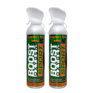 2x Boost Sport Oxygen Cans | 10 Litres | 200 Breaths | Large Supplemental Oxygen for Athletes